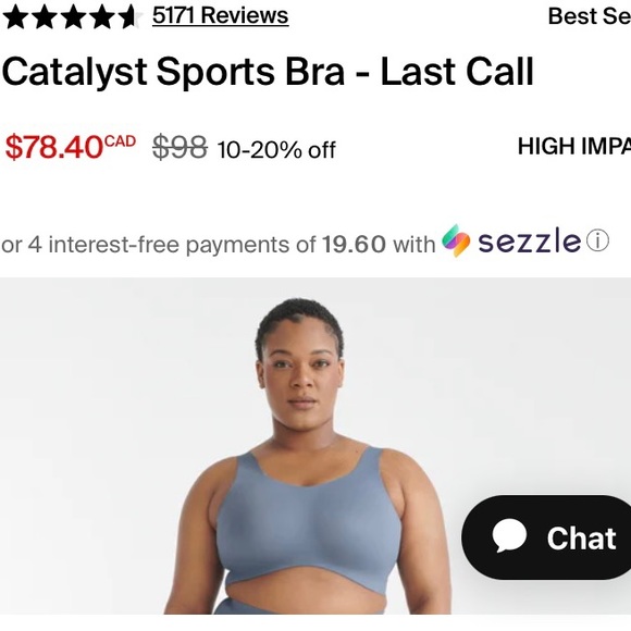Grey Knix size 8+ Catalyst Sports Bra - Picture 10 of 13